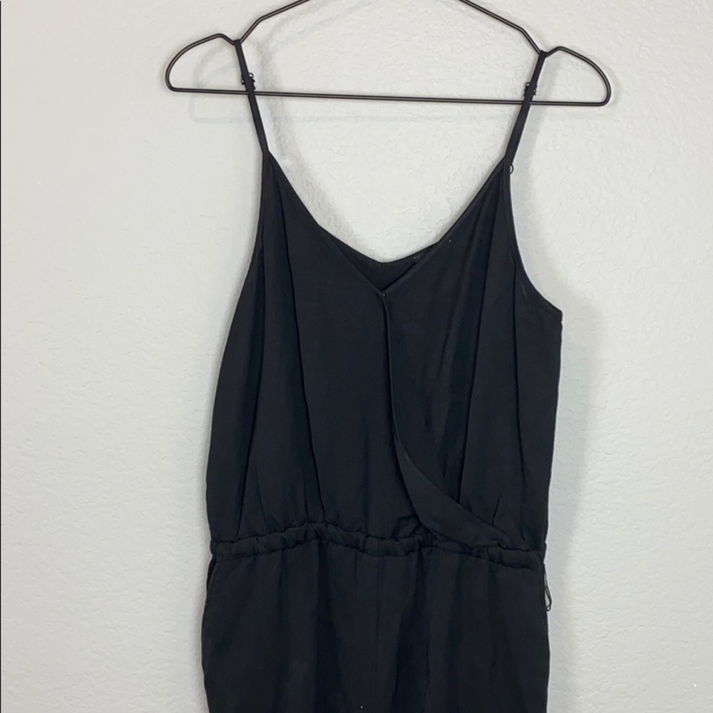 Loft surplice front black jumpsuit - Picture 3 of 12